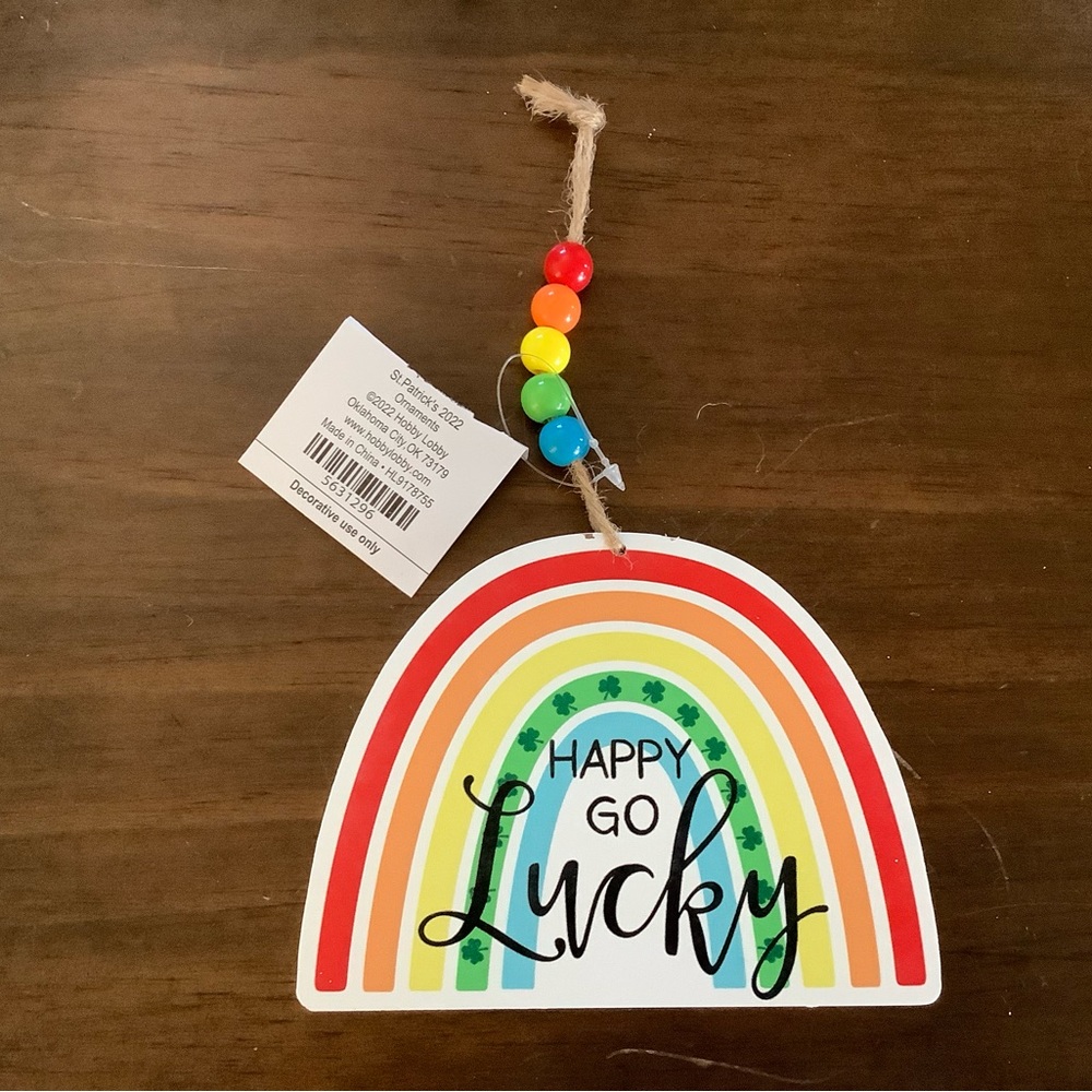 St. Patrick’s Rainbow Ornament NWT